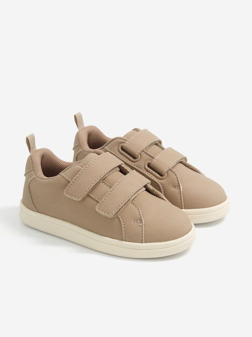 Low-top Sneakers with Hook-and-Loop Straps - Kiabi