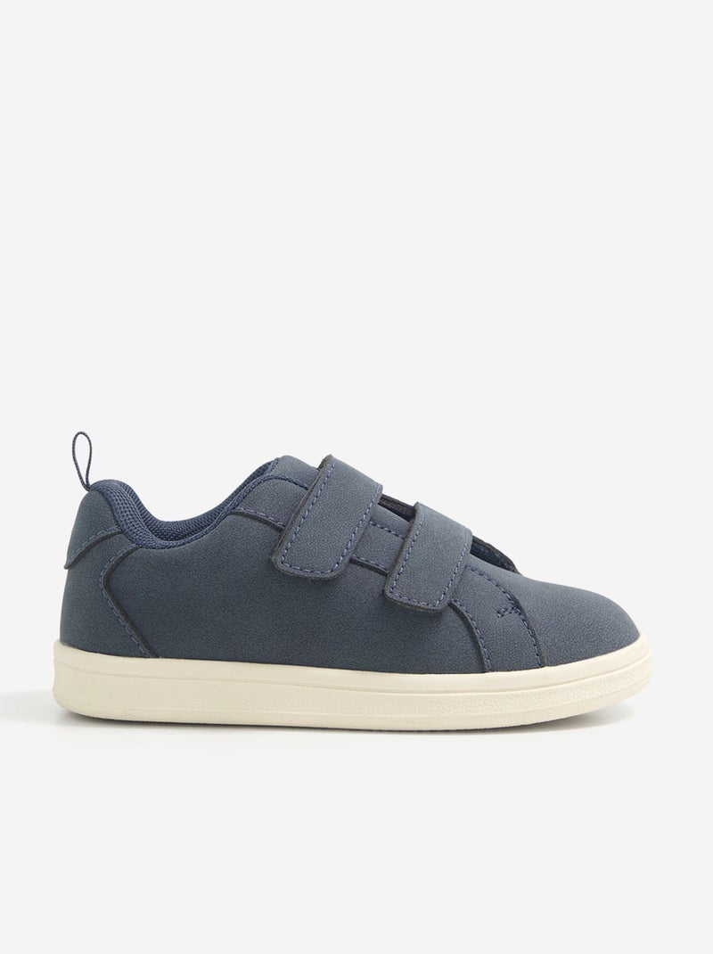 Low-top Sneakers with Hook-and-Loop Straps Blue - Kiabi