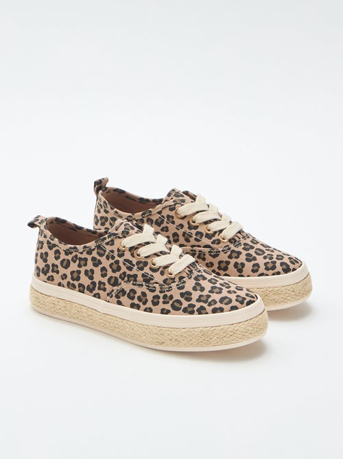 Low-top sneakers with rope sole - Kiabi