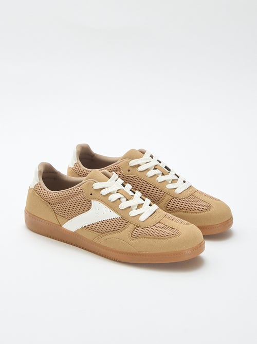 Low-top sneakers with textile details - Kiabi