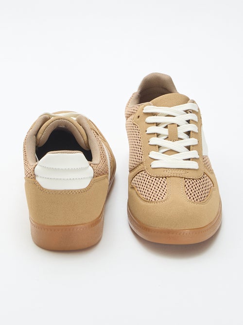 Low-top sneakers with textile details - Kiabi