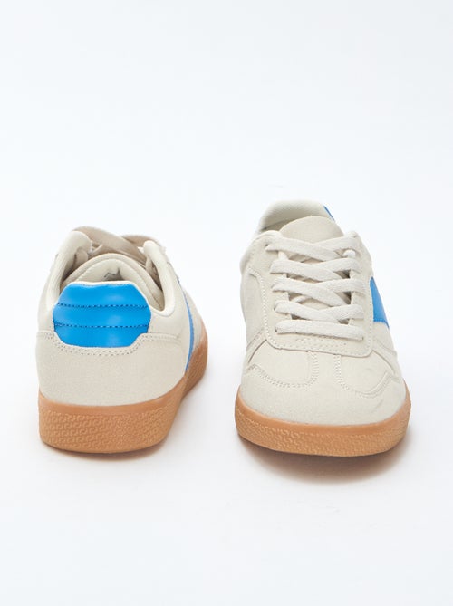 Low-Top Suede Sneakers with Contrasting Detail - Kiabi