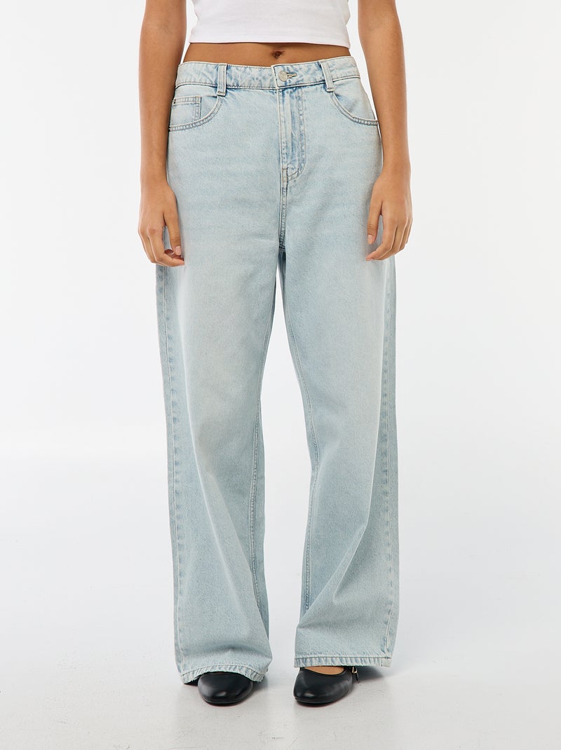 Low-Waist Baggy-Jeans mit 5 Taschen Blau - Kiabi