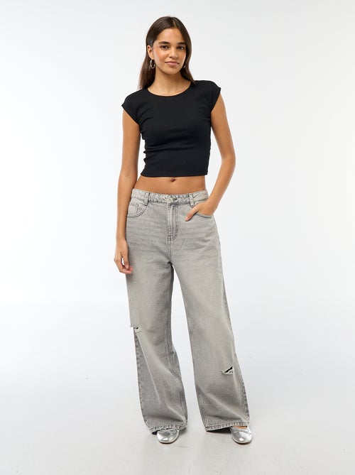 Low-Waist Baggy-Jeans mit 5 Taschen - Kiabi
