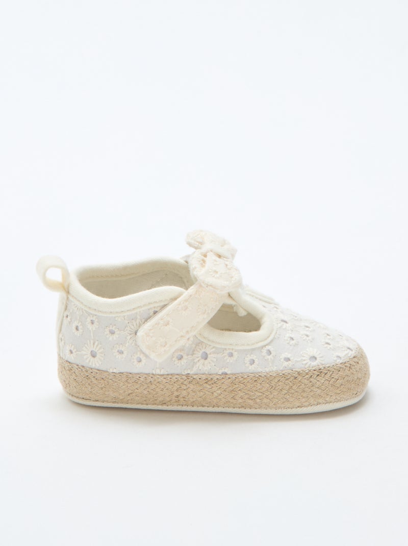 Macrame Canvas Shoes Beige - Kiabi