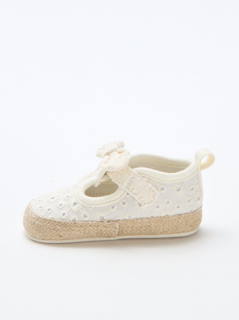 Macrame Canvas Shoes Beige - Kiabi
