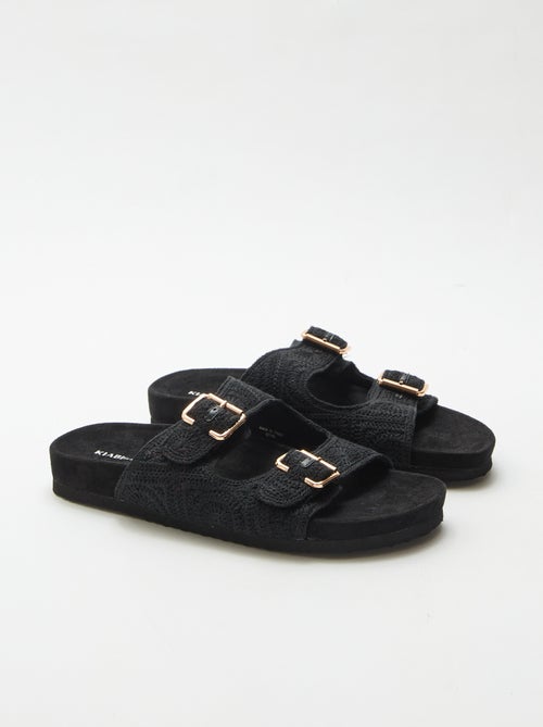 Macramé Double Strap Mules - Kiabi
