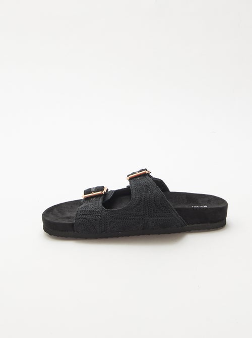 Macramé Double Strap Mules - Kiabi