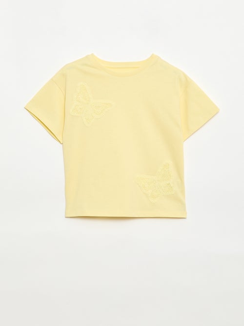 Macramé flower T-shirt - Kiabi Macramé flower T-shirt - Kiabi