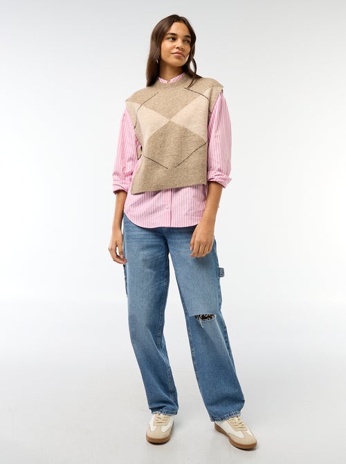 Maglia smanicata con lacci da annodare sui lati - Kiabi Maglia smanicata con lacci da annodare sui lati - Kiabi