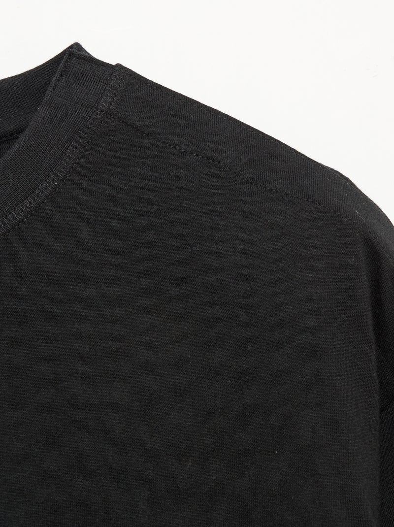 Maglietta a righe marinare con spalla a strappo - collezione facile da indossare Nero - Kiabi
