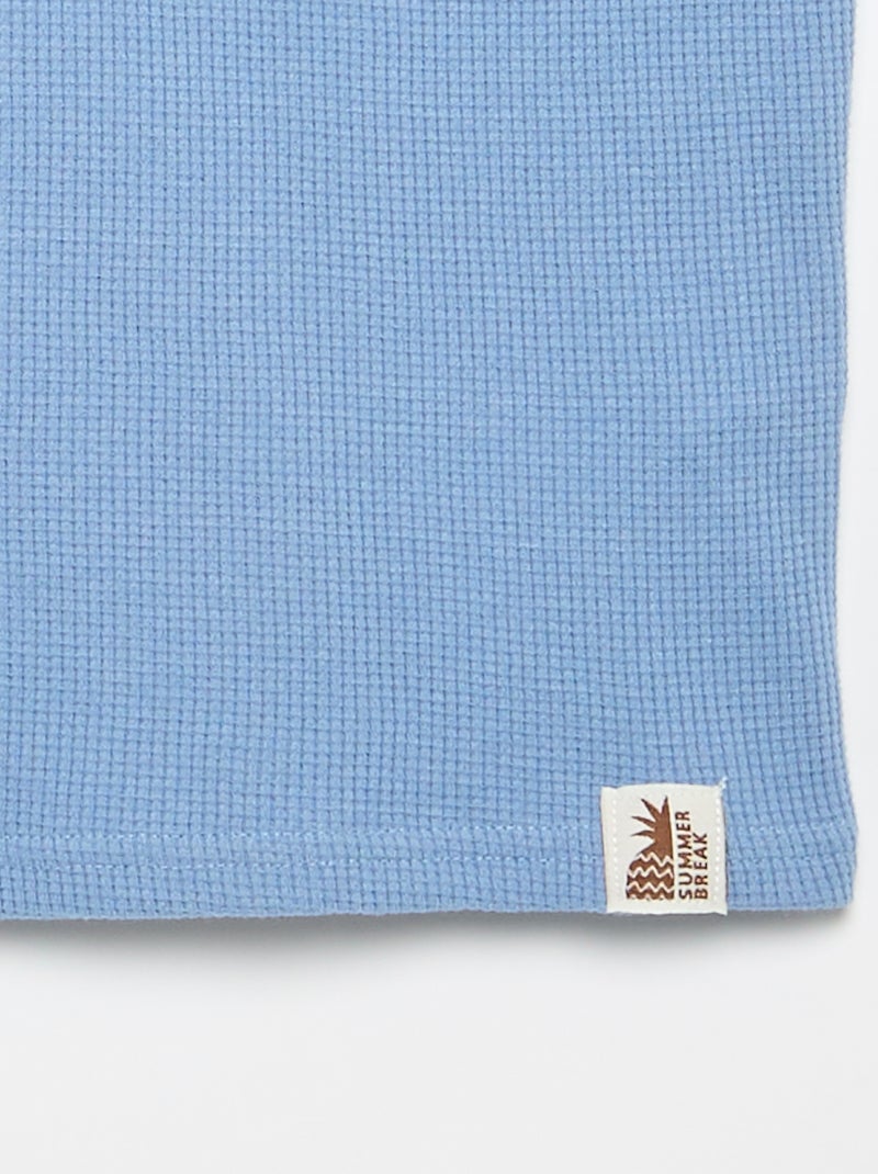 Maglietta in maglia a nido d'ape Bianco - Kiabi