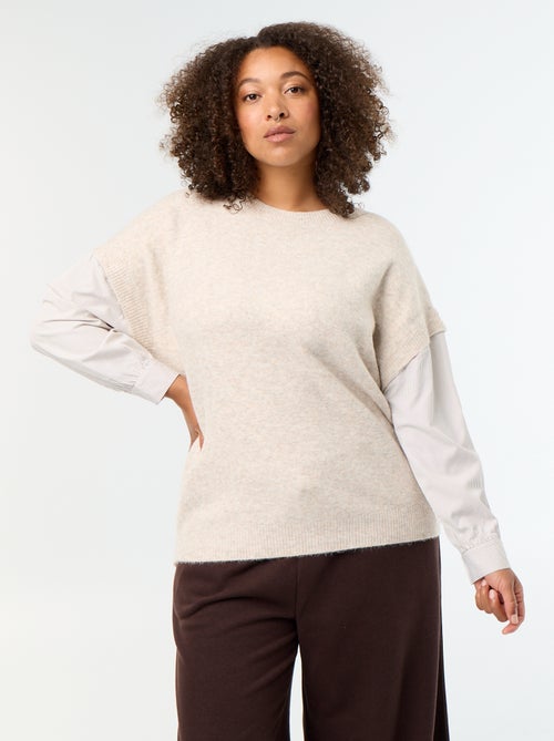 Maglione 2-in-1 con camicia - Kiabi