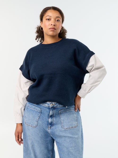 Maglione 2-in-1 con camicia - Kiabi