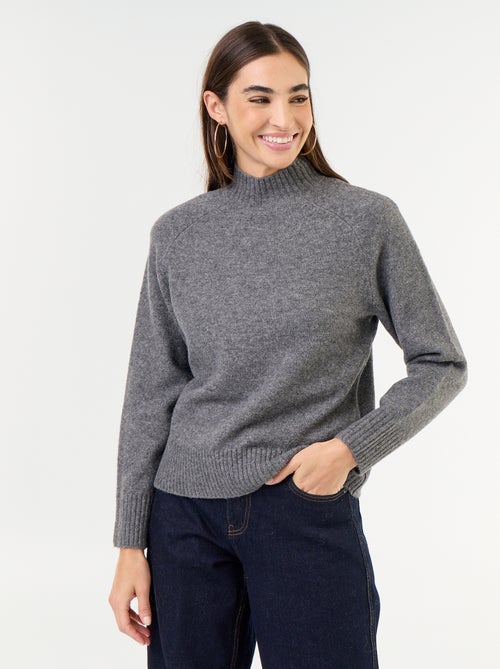 Maglione a collo alto a costine - Kiabi