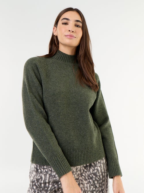 Maglione a collo alto a costine - Kiabi