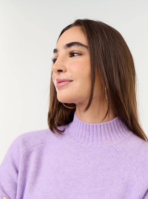 Maglione a collo alto a costine - Kiabi