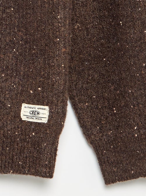 Maglione a collo alto con zip a maglia grossa - Kiabi