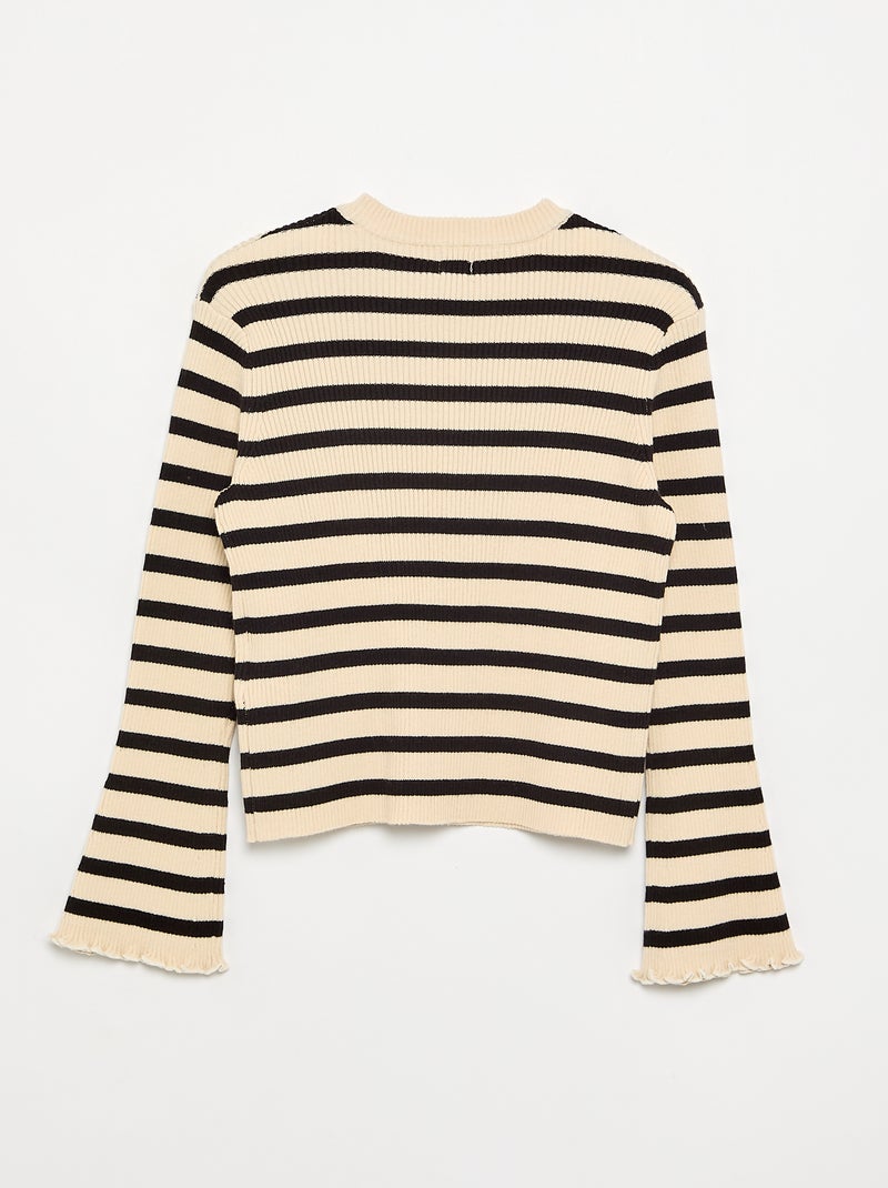Maglione a coste Nero - Kiabi