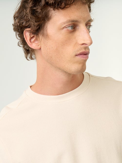 Maglione a costine in maglia fine - Kiabi