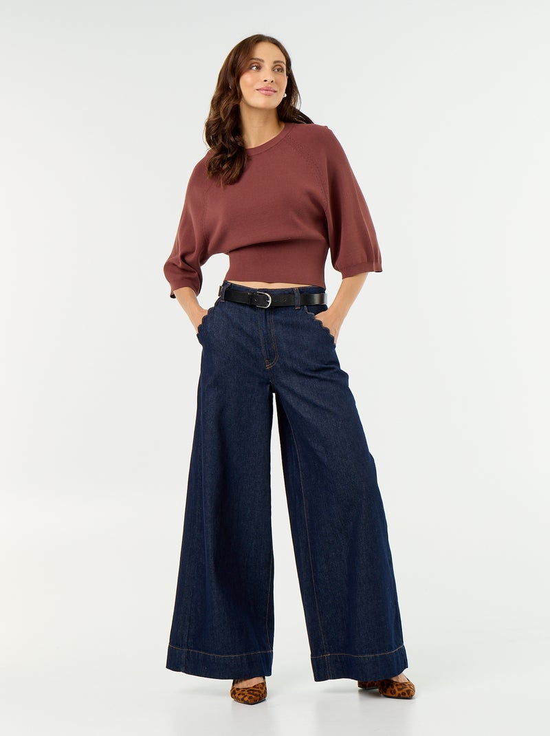 Maglione a maniche corte 3/4 Terracotta - Kiabi