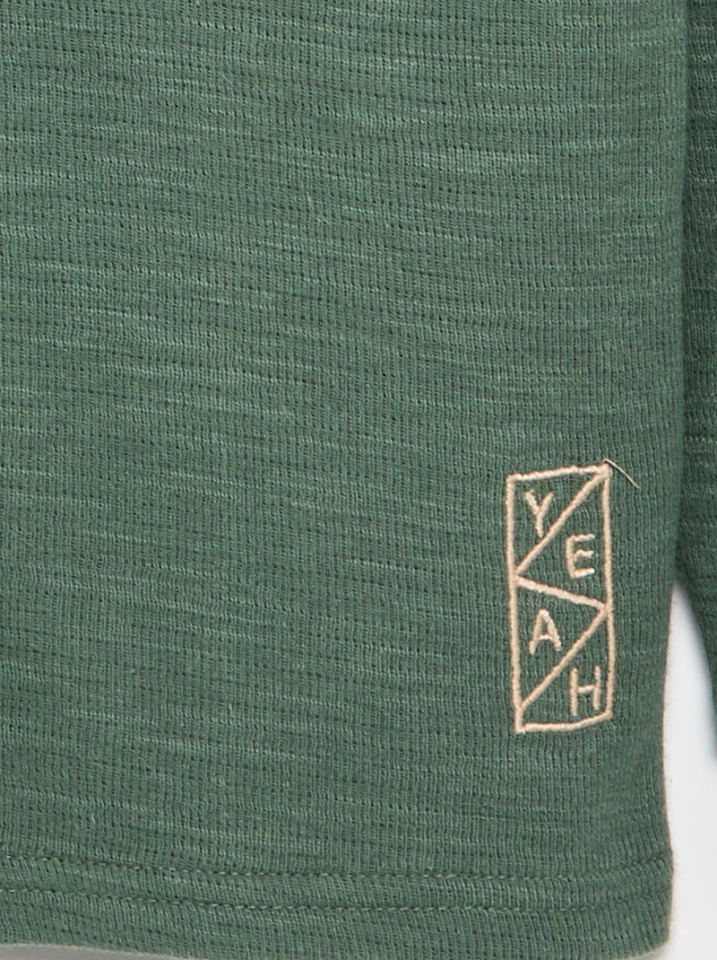 Maglione a tinta unita a maniche lunghe Verde - Kiabi