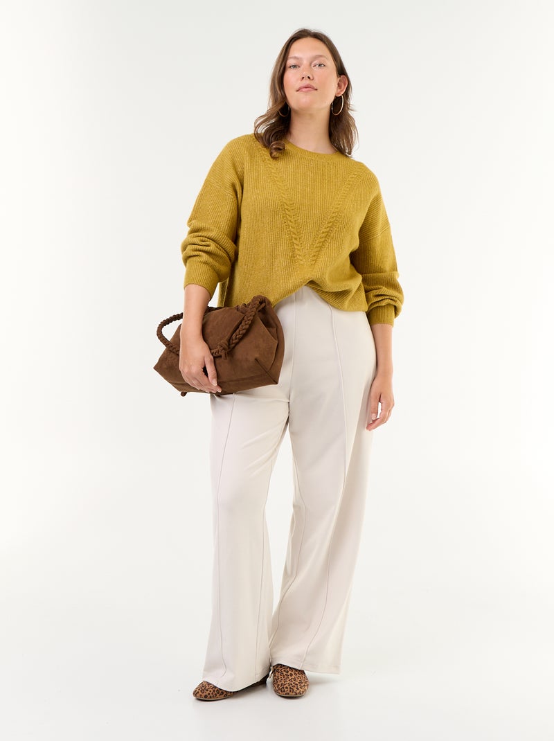 Maglione a trecce Giallo - Kiabi
