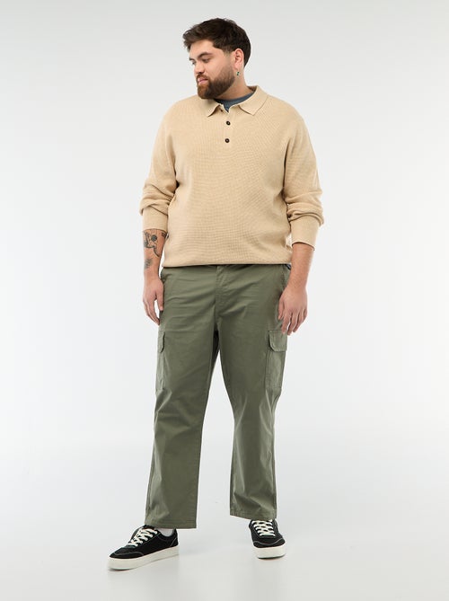 Maglione basic collo polo abbottonato - Kiabi