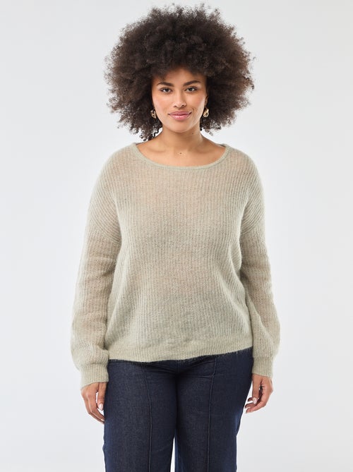 Maglione caldo a girocollo in mohair - Kiabi