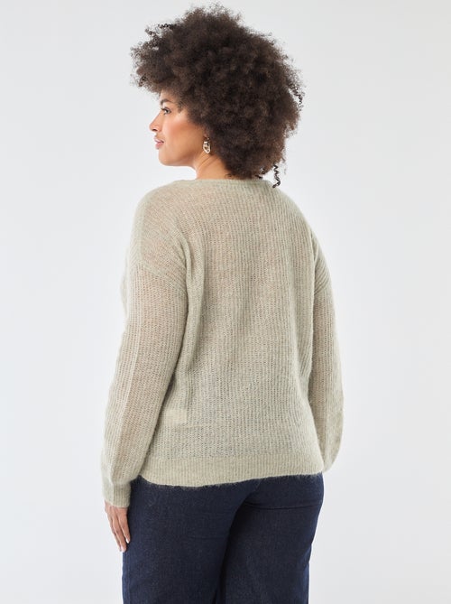 Maglione caldo a girocollo in mohair - Kiabi