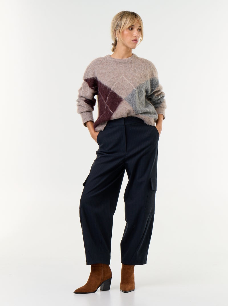 Maglione caldo a maglia girocollo Marrone - Kiabi