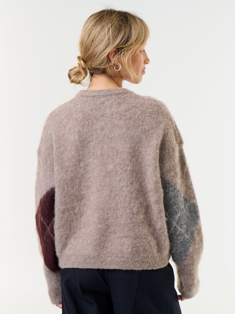 Maglione caldo a maglia girocollo Marrone - Kiabi