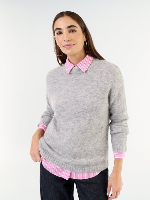 Maglione caldo in mohair a girocollo - Kiabi