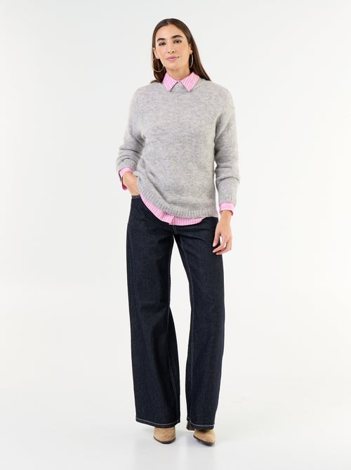 Maglione caldo in mohair a girocollo - Kiabi