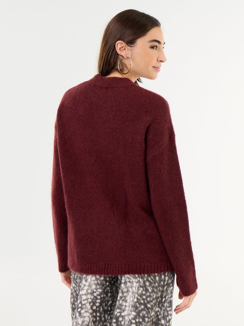 Maglione caldo in mohair a girocollo Viola - Kiabi