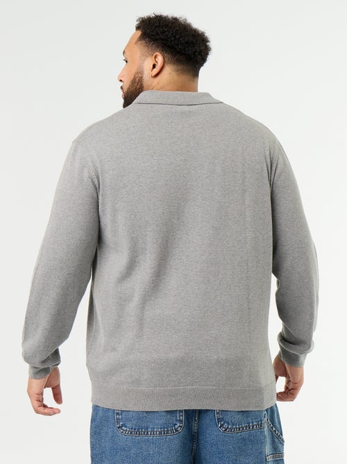 Maglione con collo a polo e maniche lunghe - Kiabi