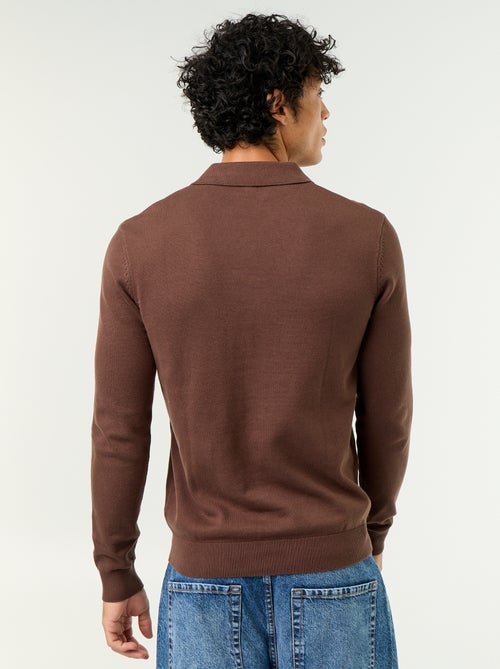 Maglione con collo polo a maniche lunghe - Kiabi