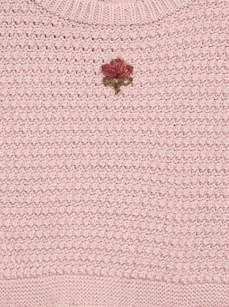 Maglione con maniche in voile di cotone Viola - Kiabi