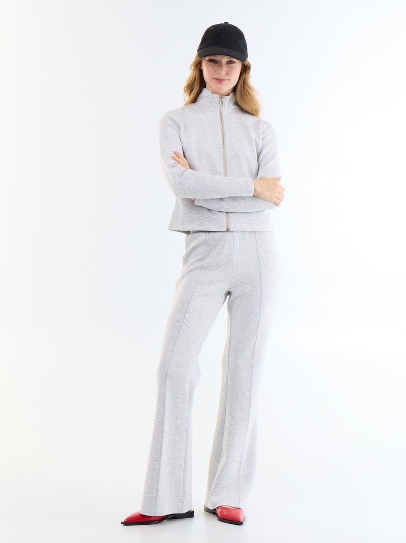 Maglione con zip e collo alto Grigio - Kiabi