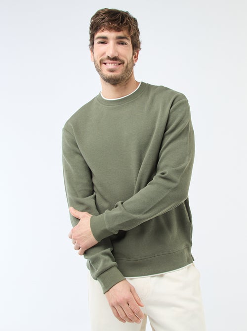 Maglione girocollo a nido d'ape - Kiabi Maglione girocollo a nido d'ape - Kiabi