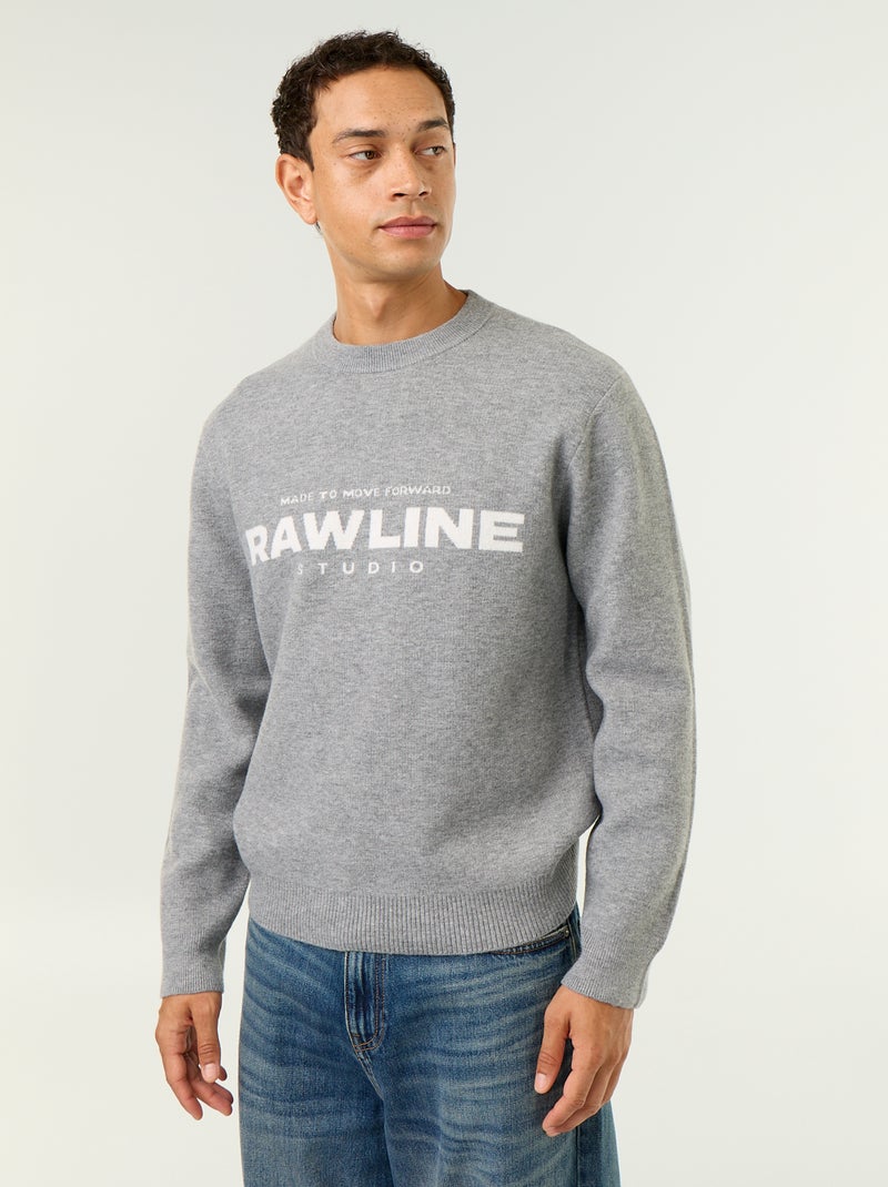 Maglione girocollo con scritte Bianco - Kiabi