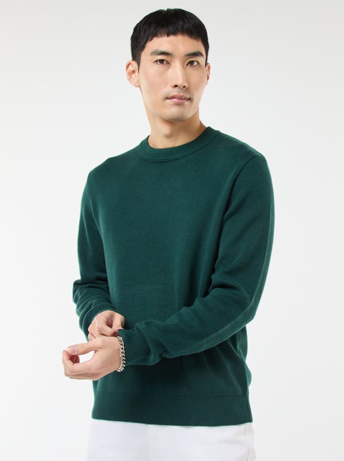 Maglione girocollo tinta unita - Kiabi