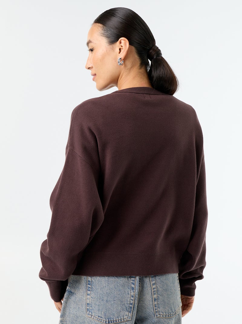 Maglione in cotone spesso Marrone - Kiabi