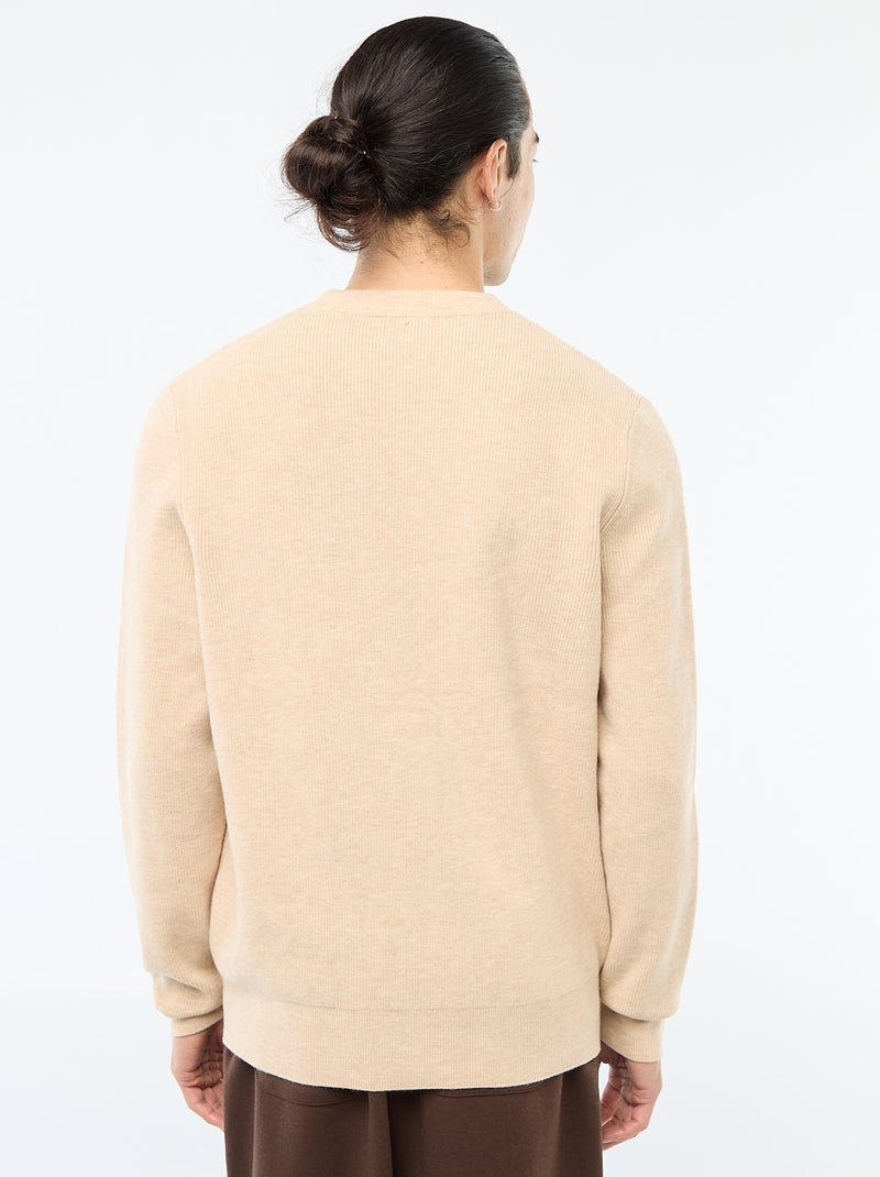 Maglione in maglia a punto grosso Beige - Kiabi