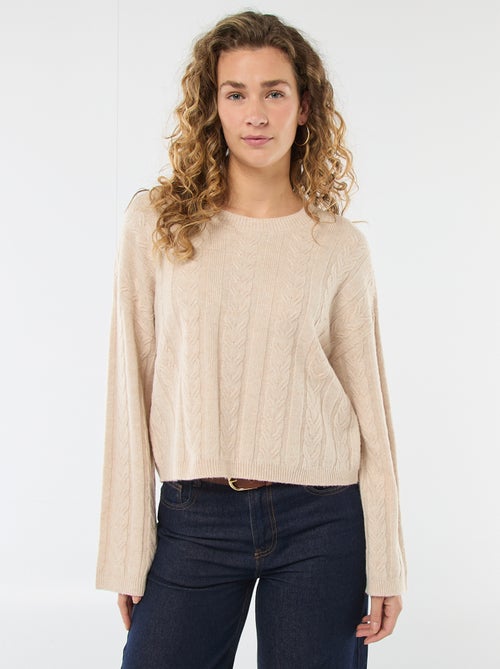 Maglione in maglia a trecce - Kiabi