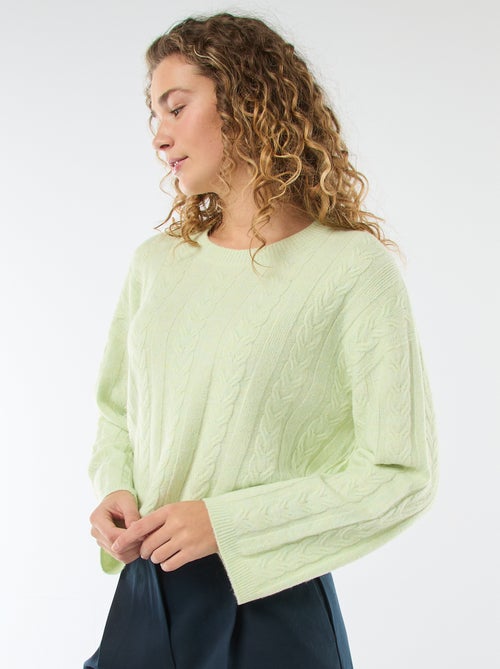 Maglione in maglia a trecce - Kiabi
