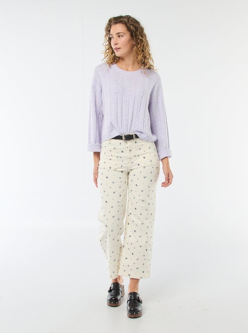 Maglione in maglia a trecce - Kiabi