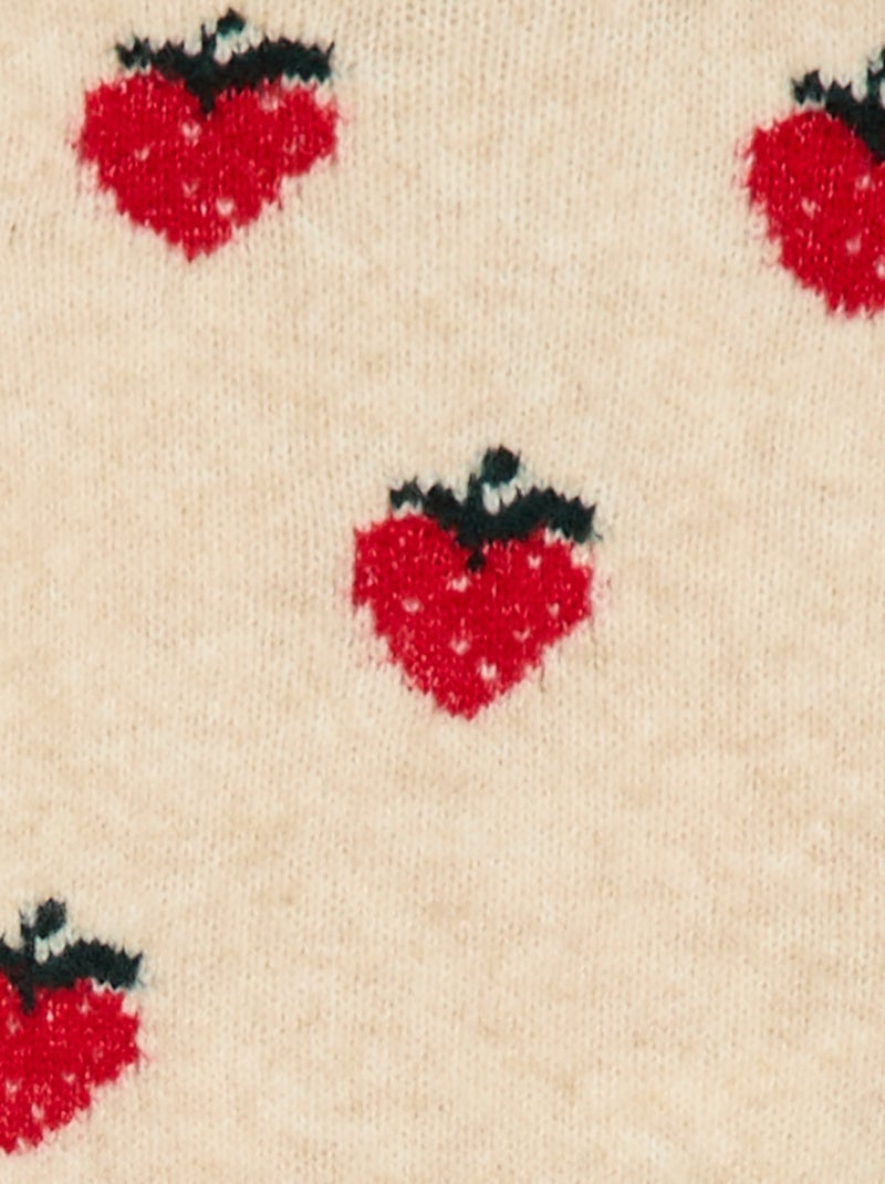 Maglione in maglia con motivo fantasia Beige - Kiabi
