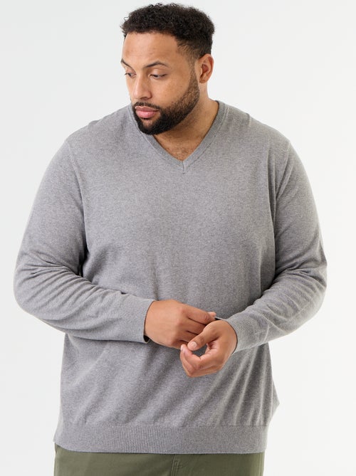 Maglione in maglia con scollo a V - Kiabi