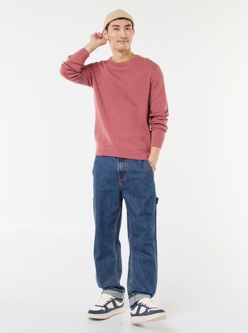 Maglione in maglia fantasia a girocollo - Kiabi